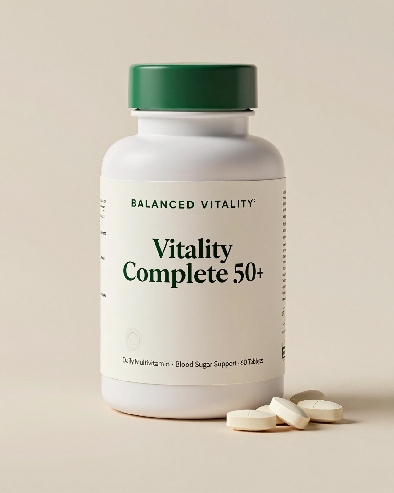 Vitality Complete 50+ daily multivitamin bottle